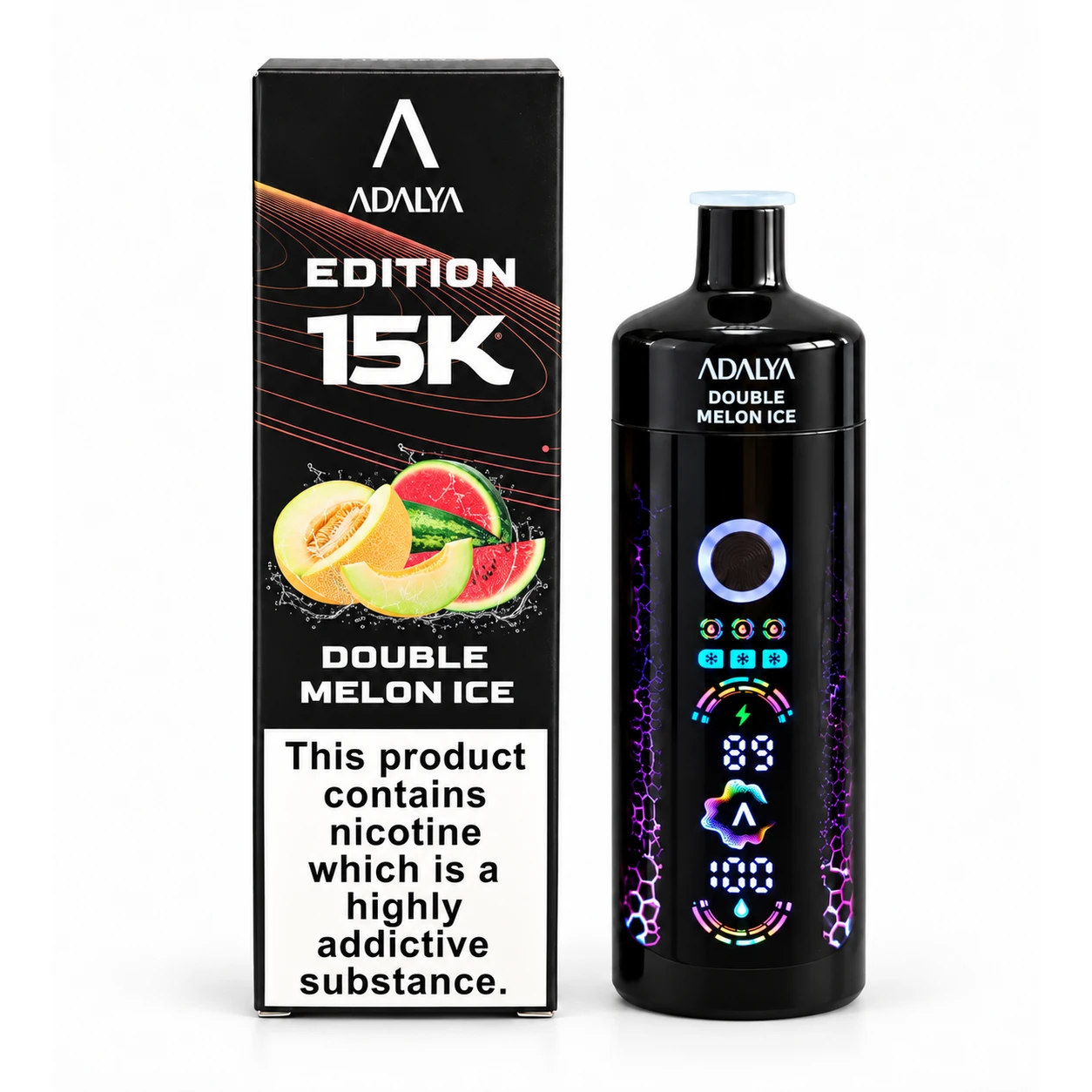 Adalya 15K - Double Melon Ice, produit et emballage