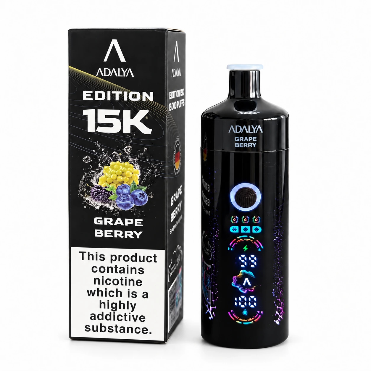 Adalya 15K - Grape Berry, produit et emballage