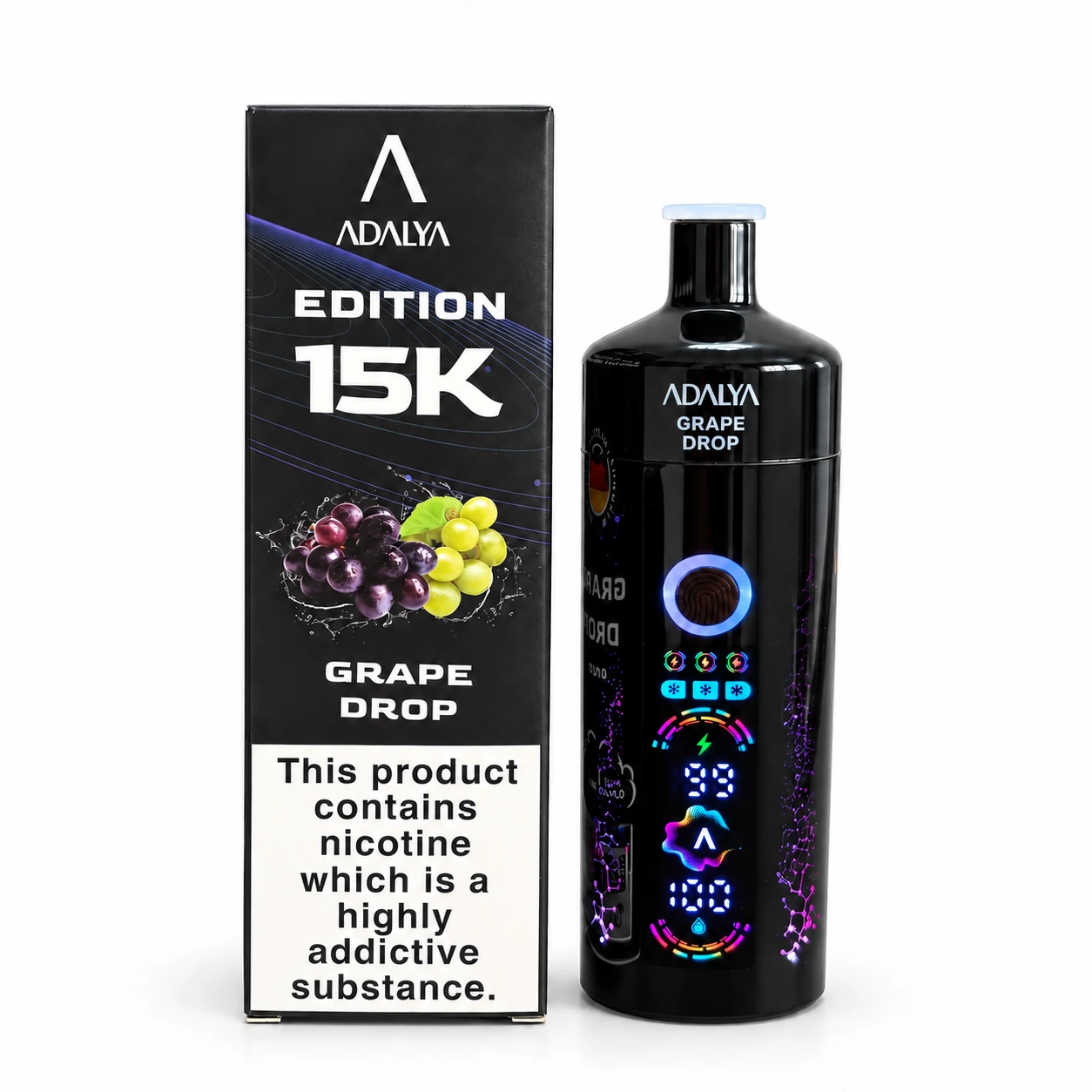 Adalya 15K - Grape Drop, produit et emballage