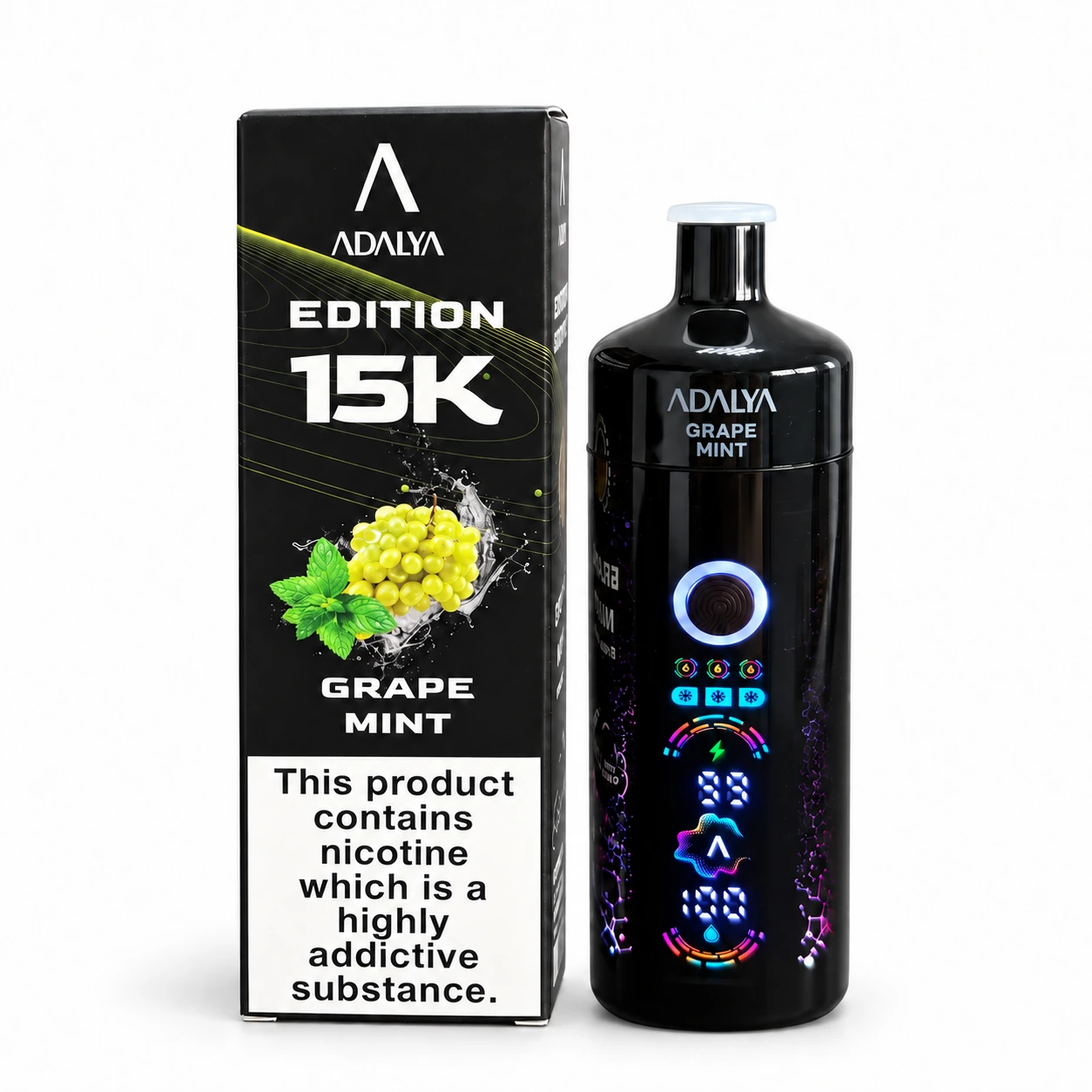 Adalya 15K - Grape Mint, produit et emballage