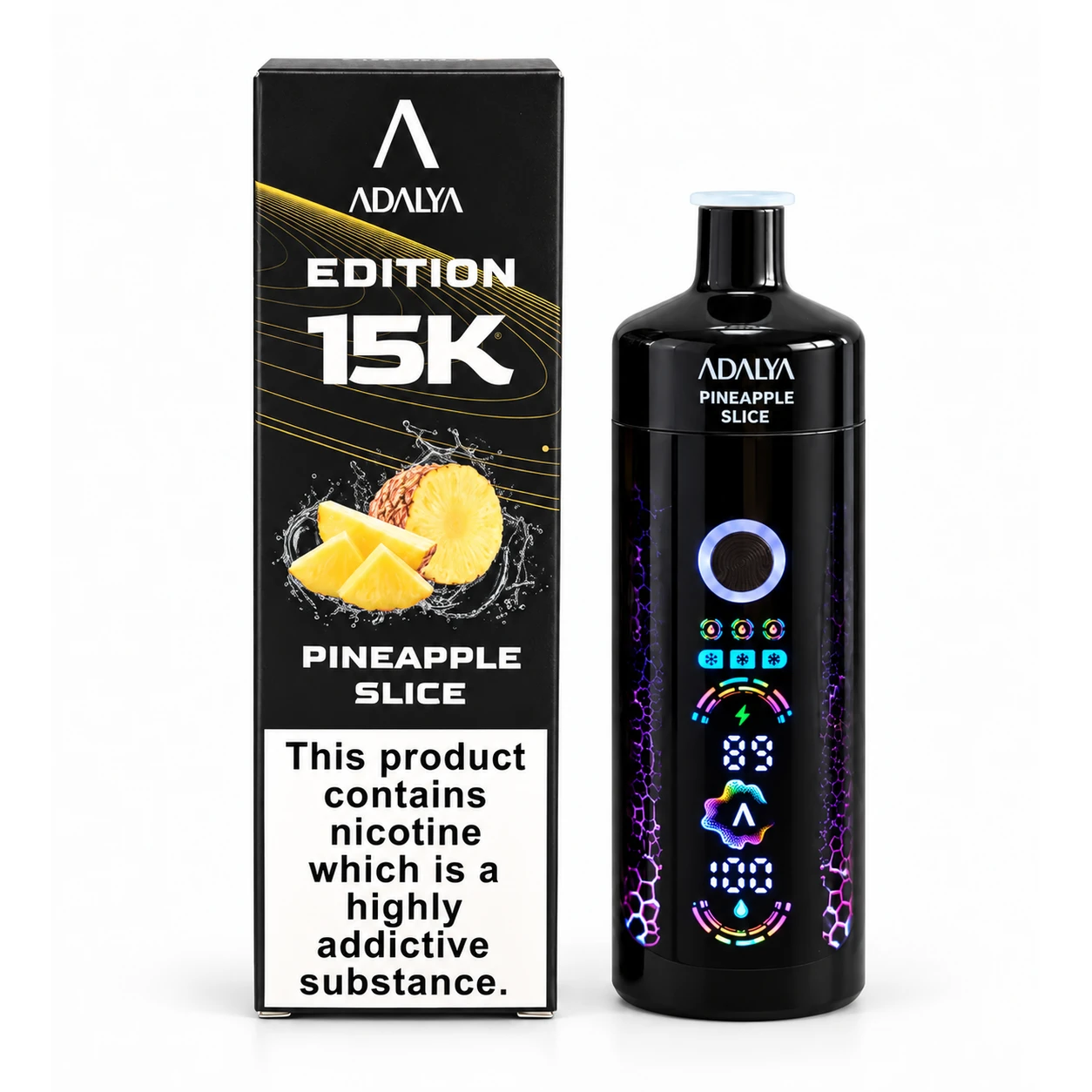 Adalya 15K - Pineapple Slice, produit et emballage