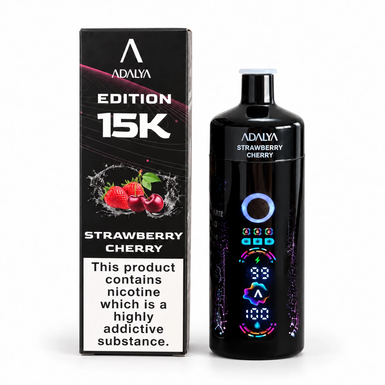Adalya 15K - Strawberry Cherry, produit et emballage