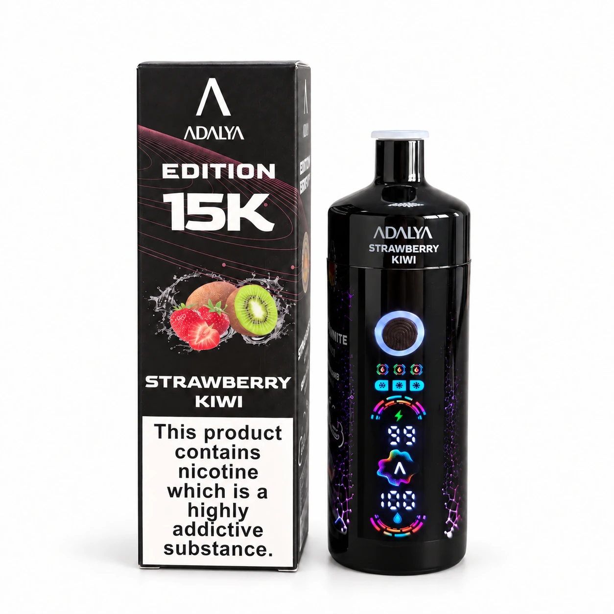 Adalya 15K - Strawberry Kiwi, produit et emballage